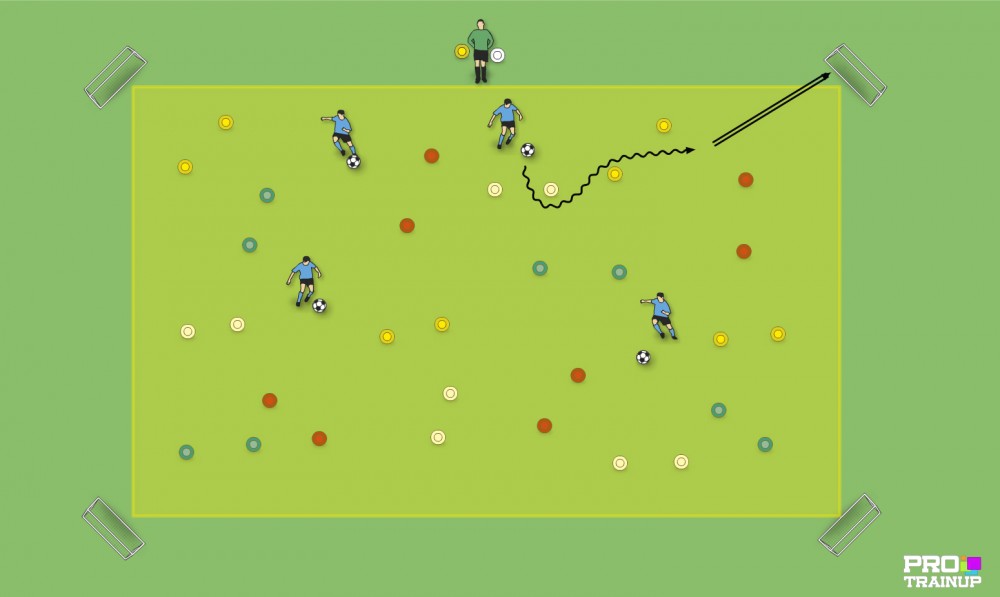 Prowadzenie  piłki i percepcja