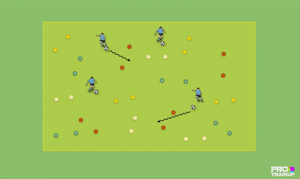 Prowadzenie  piłki i percepcja